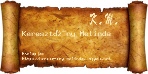 Keresztény Melinda névjegykártya